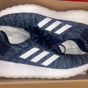 bLue and white adidas sneaker